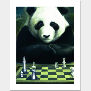 Panda Plays Chess Posters and Art